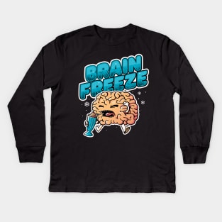 Brain Freeze - Funny Summer Ice Cream Gift Kids Long Sleeve T-Shirt